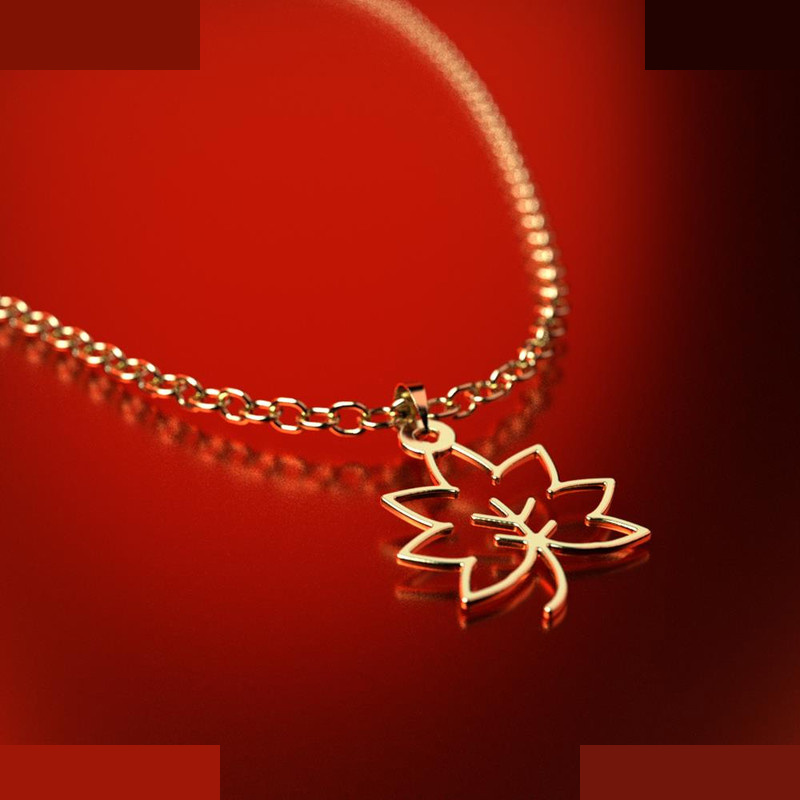 نیم ست طلا 18 عیار زنانه مدوپد مدل برگ کد NA16025