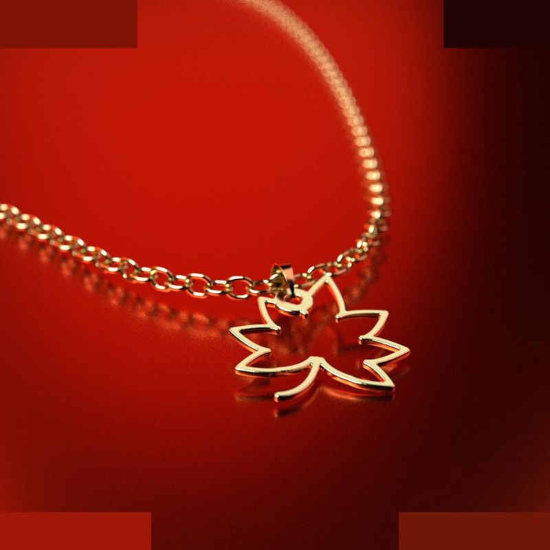 نیم ست طلا 18 عیار زنانه مدوپد مدل برگ کد NA16022