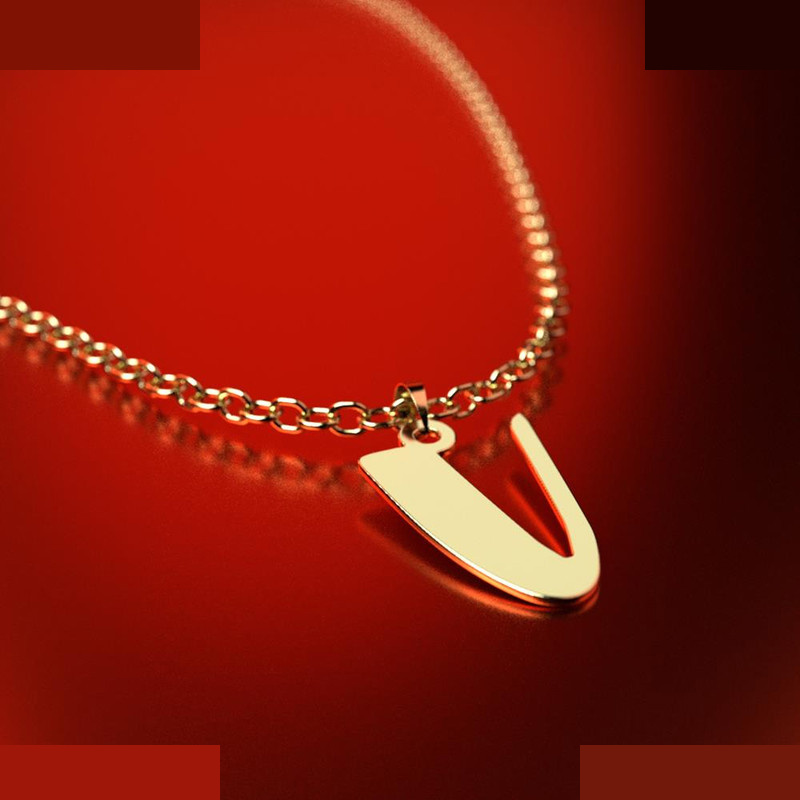 نیم ست طلا 18 عیار زنانه مدوپد مدل حرف V کد NA16728