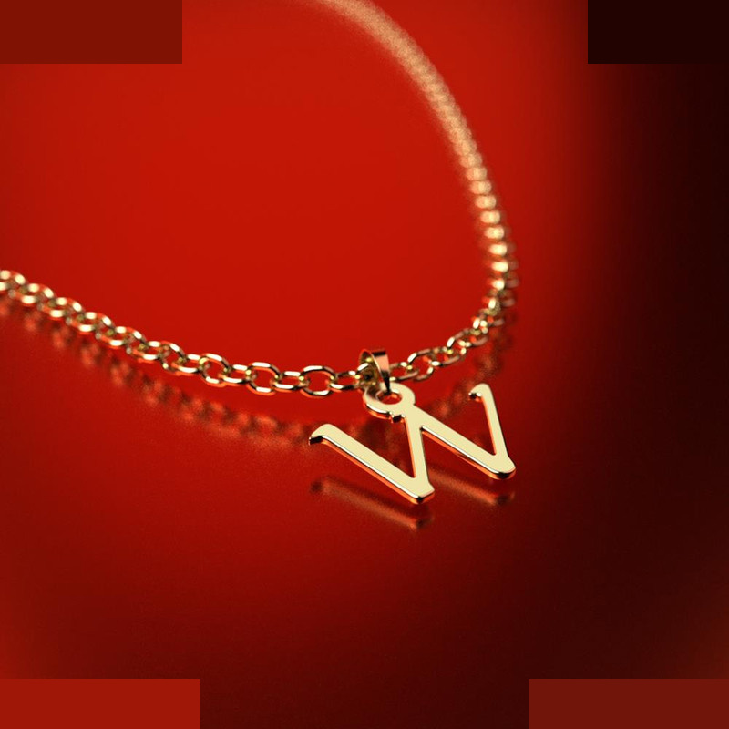 نیم ست طلا 18 عیار زنانه مدوپد مدل حرف W کد NA16935