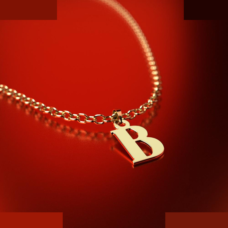 نیم ست طلا 18 عیار زنانه مدوپد مدل حرف B کد NA17148