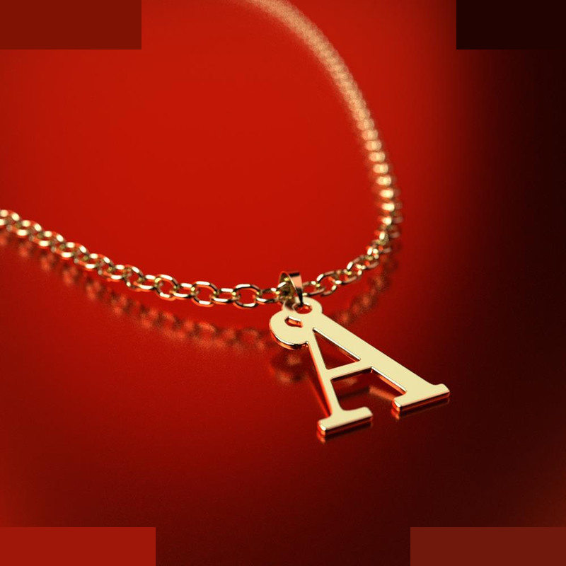 نیم ست طلا 18 عیار زنانه مدوپد مدل حرف A کد NA17199