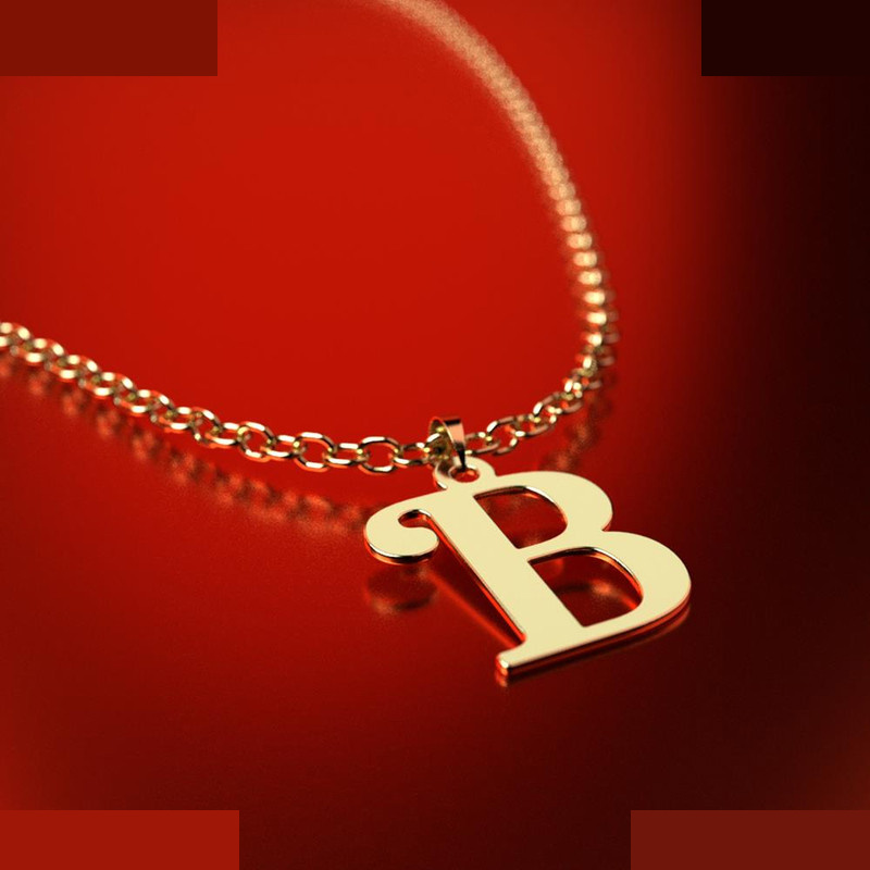 نیم ست طلا 18 عیار زنانه مدوپد مدل حرف B کد NA17200