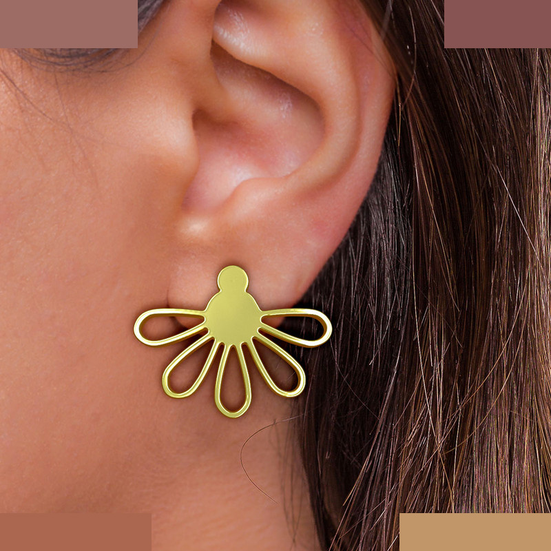 نیم ست طلا 18 عیار زنانه مدوپد مدل گل کد NA11022 نیم ست طلا 18 عیار زنانه مدوپد مدل گل کد NA11022