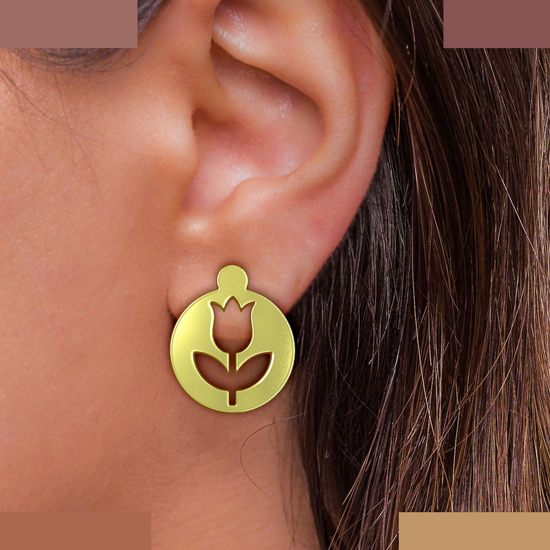 نیم ست طلا 18 عیار زنانه مدوپد مدل گل کد NA11023 نیم ست طلا 18 عیار زنانه مدوپد مدل گل کد NA11023