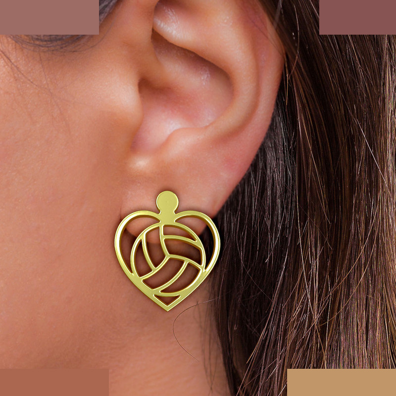 نیم ست طلا 18 عیار زنانه مدوپد مدل قلب و توپ بسکتبال کد NA11171