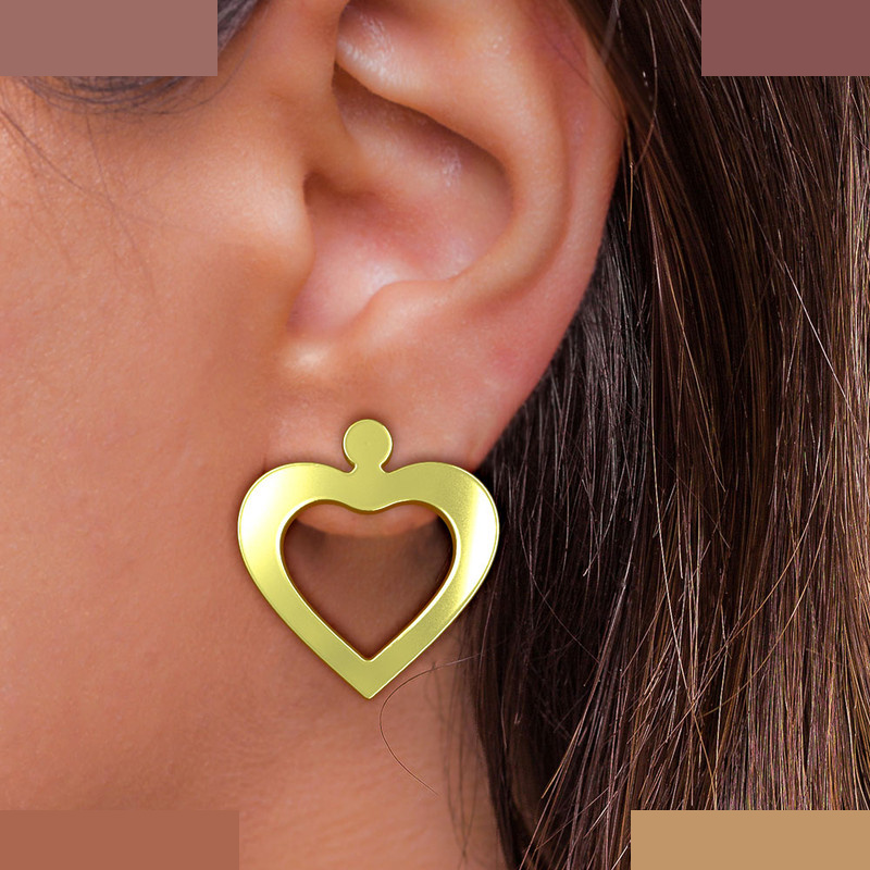 نیم ست طلا 18 عیار زنانه مدوپد مدل قلب کد NA11442