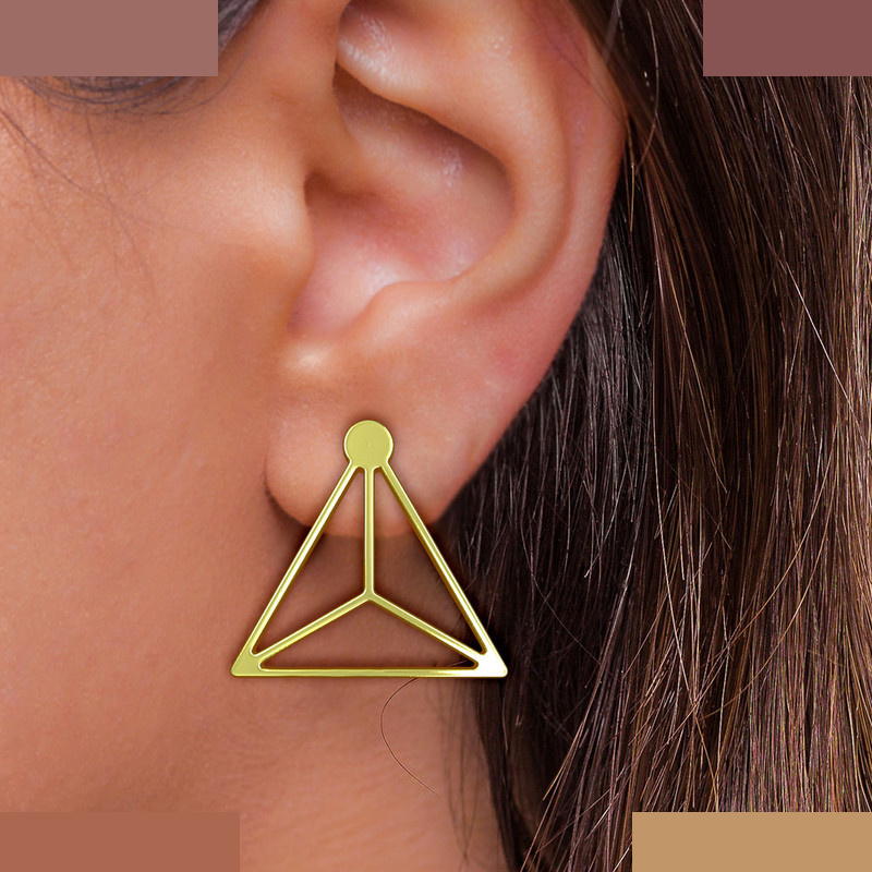 نیم ست طلا 18 عیار زنانه مدوپد مدل مثلث کد NA11829 نیم ست طلا 18 عیار زنانه مدوپد مدل مثلث کد NA11829