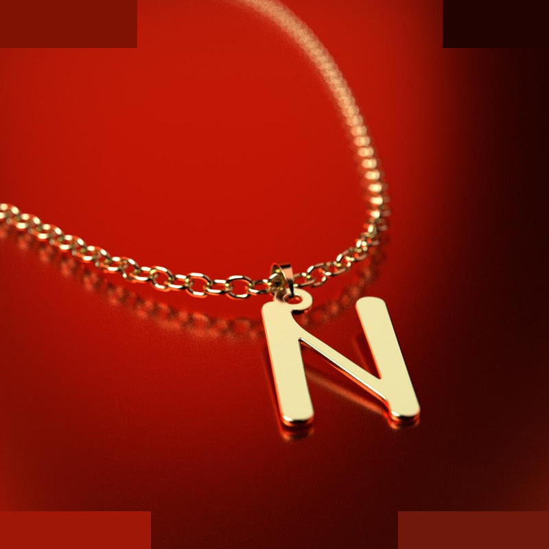 نیم ست طلا 18 عیار زنانه مدوپد مدل حرف N کد NA16794