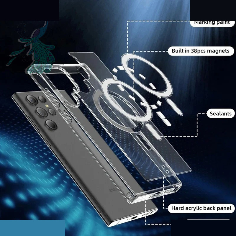 کاور گوشی موبایل سامسونگ Galaxy S23 Ultra پیکوک مدل Clear Magsafe