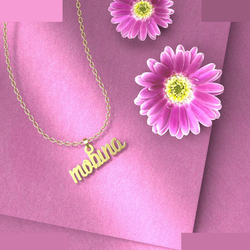 گردنبند طلا 18 عیار زنانه مدوپد مدل mobina گردنبند طلا 18 عیار زنانه مدوپد مدل mobina