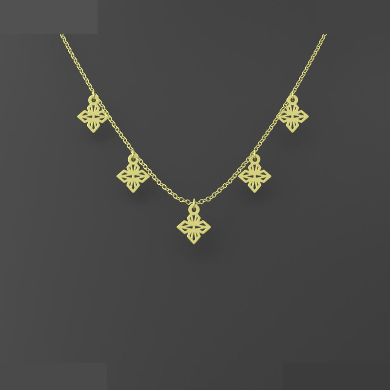 گردنبند طلا 18 عیار زنانه مدوپد مدل هندسی کد RNA10159 گردنبند طلا 18 عیار زنانه مدوپد مدل هندسی کد RNA10159