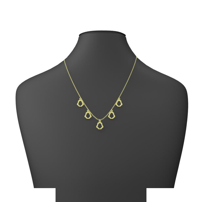 گردنبند طلا 18 عیار زنانه مدوپد مدل هندسی کد RNA14876 گردنبند طلا 18 عیار زنانه مدوپد مدل هندسی کد RNA14876