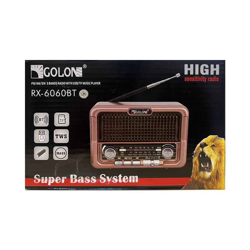 رادیو بلوتوثی گولون مدل RX-BT6060S