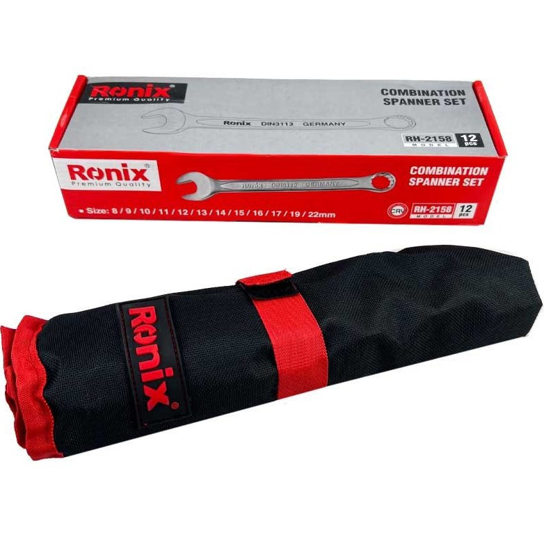 آچار یکسر تخت و یکسر رینگی رونیکس مدل RH-2158 سایز 8 تا 22 میلی متر آچار یکسر تخت و یکسر رینگی رونیکس مدل RH-2158 سایز 8 تا 22 میلی متر