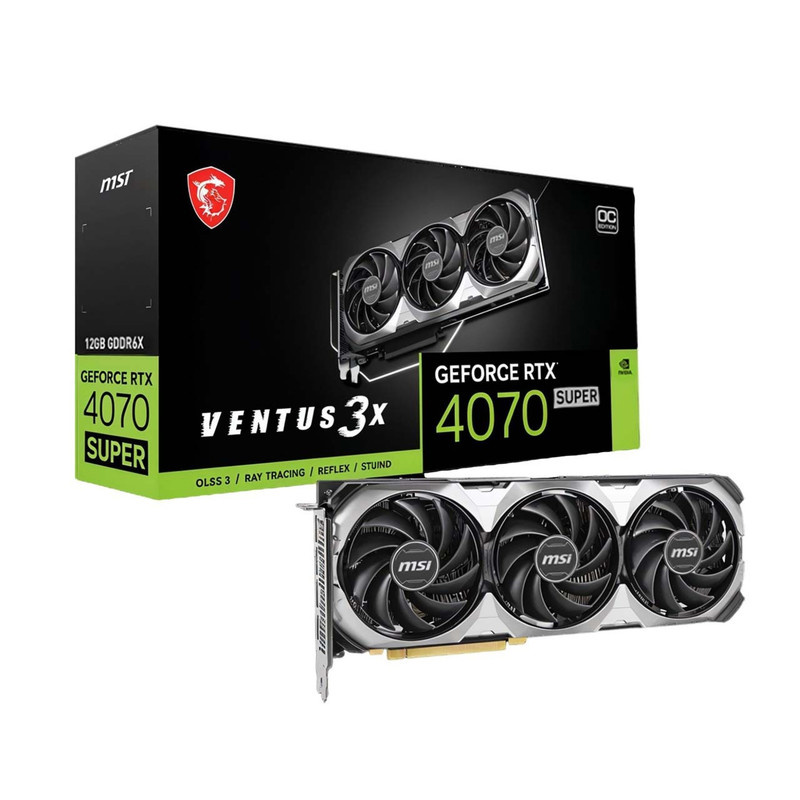 کارت گرافیک ام اس آی مدل MSI GeForce RTX 4070 SUPER VENTUS 3X 12GB GDDR6X OC Edition کارت گرافیک ام اس آی مدل MSI GeForce RTX 4070 SUPER VENTUS 3X 12GB GDDR6X OC Edition