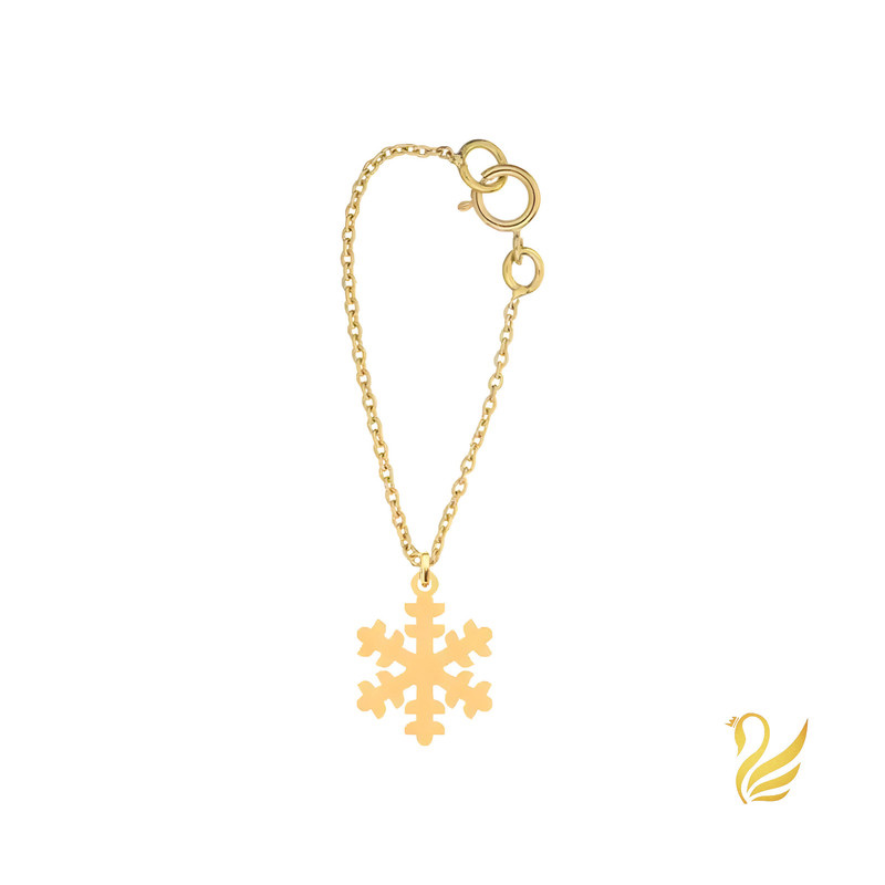 آویز ساعت طلا 18 عیار زنانه گالری قو طلایی مدل برف آویز ساعت طلا 18 عیار زنانه گالری قو طلایی مدل برف