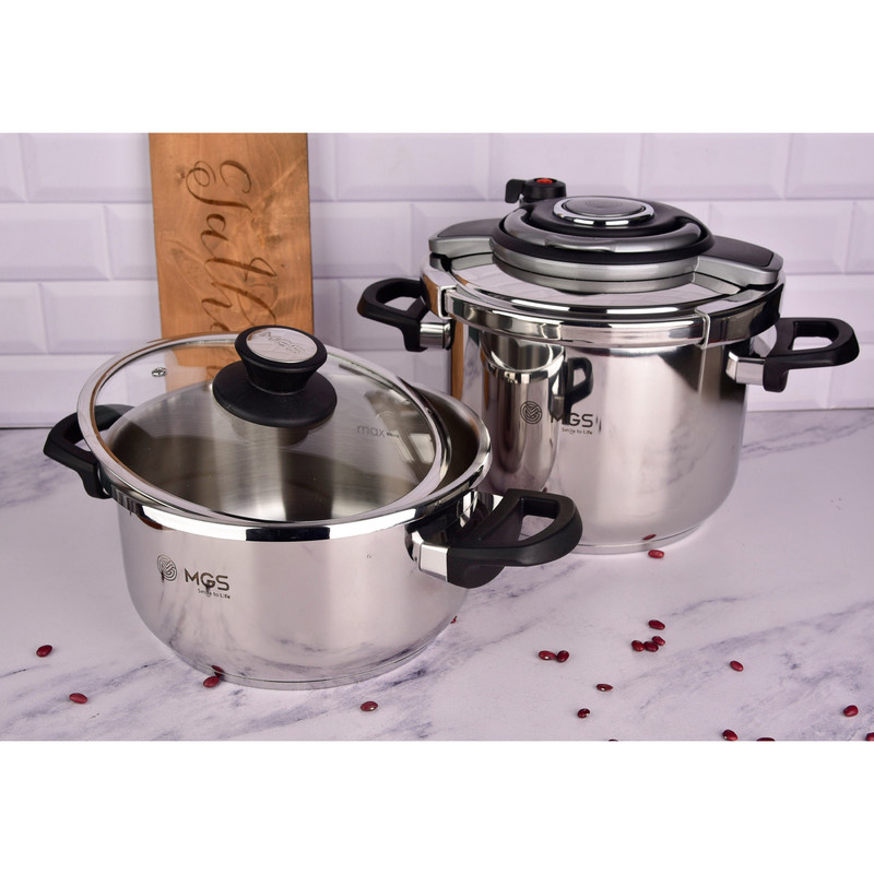 زود پز دوقلو ام جی اس کد 20  گنجایش 6 و 4 لیتر