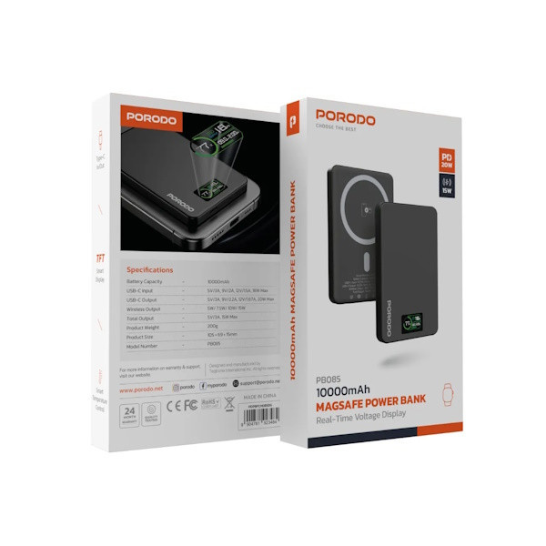 پاوربانک پرودو مدل PBFCH085 ظرفیت 10000 میلی آمپر ساعت پاوربانک پرودو مدل PBFCH085 ظرفیت 10000 میلی آمپر ساعت