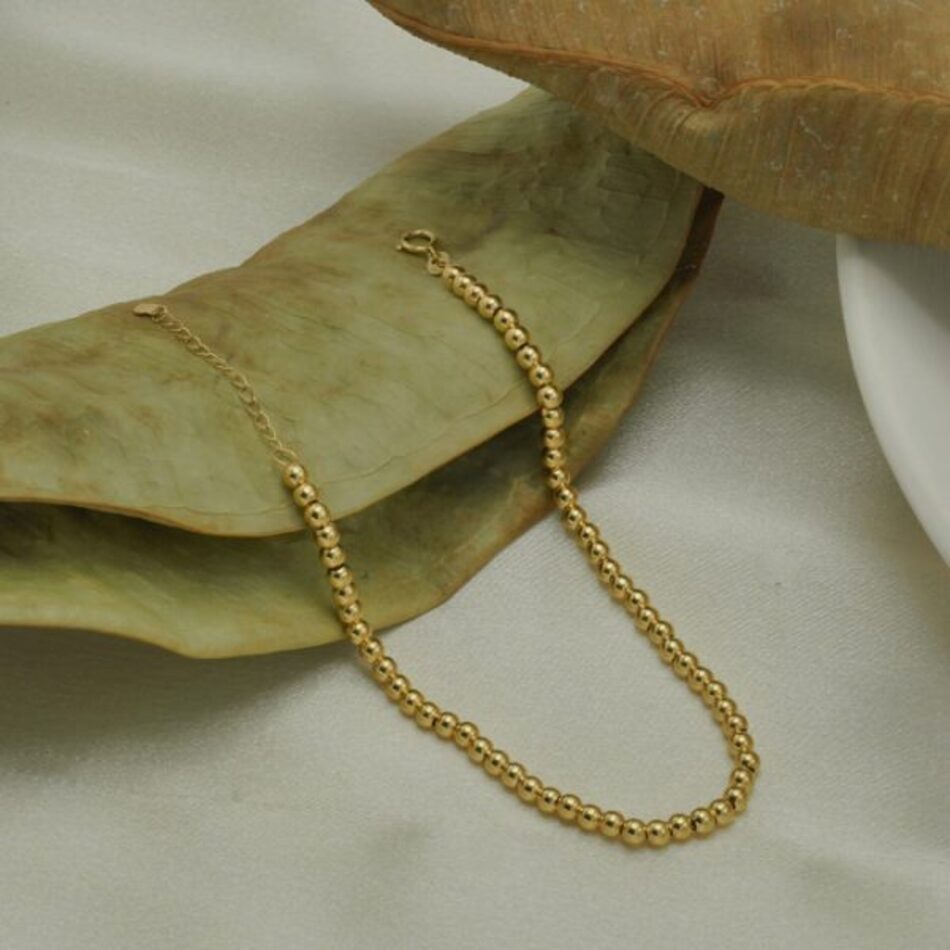 نیم ست طلا 18 عیار زنانه گوی بزرگ (توپی) قطر هر گوی 0.2 سانتی متر