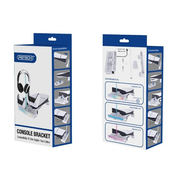 فن خنک کننده و شارژر دسته و پایه نگهدارنده پلی استیشن 5 پی جی تک مدل GP-533 فن خنک کننده و شارژر دسته و پایه نگهدارنده پلی استیشن 5 پی جی تک مدل GP-533