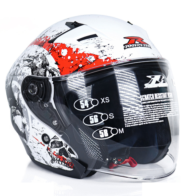 کلاه کاسکت بدون فک راپیدو مدل 878 brq bon wht