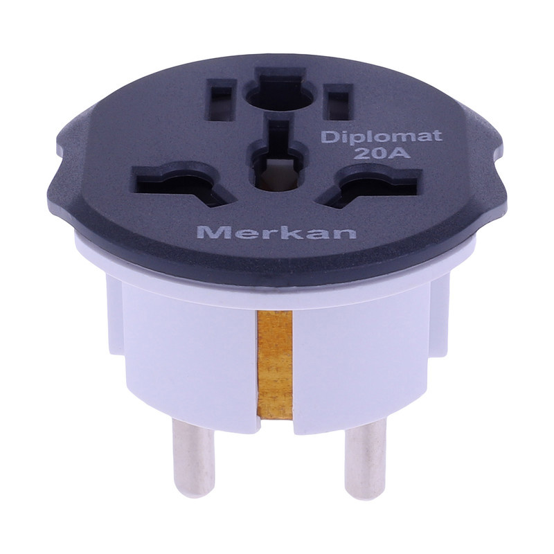 دوشاخه تبدیل 3 به 2 دیپلمات مدل Merkan دوشاخه تبدیل 3 به 2 دیپلمات مدل Merkan