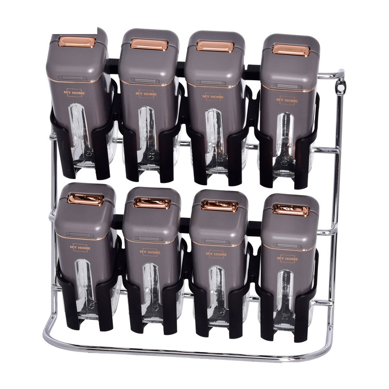 ست جا ادویه 8 پارچه مای هوم کد M به همراه استند ست جا ادویه 8 پارچه مای هوم کد M به همراه استند