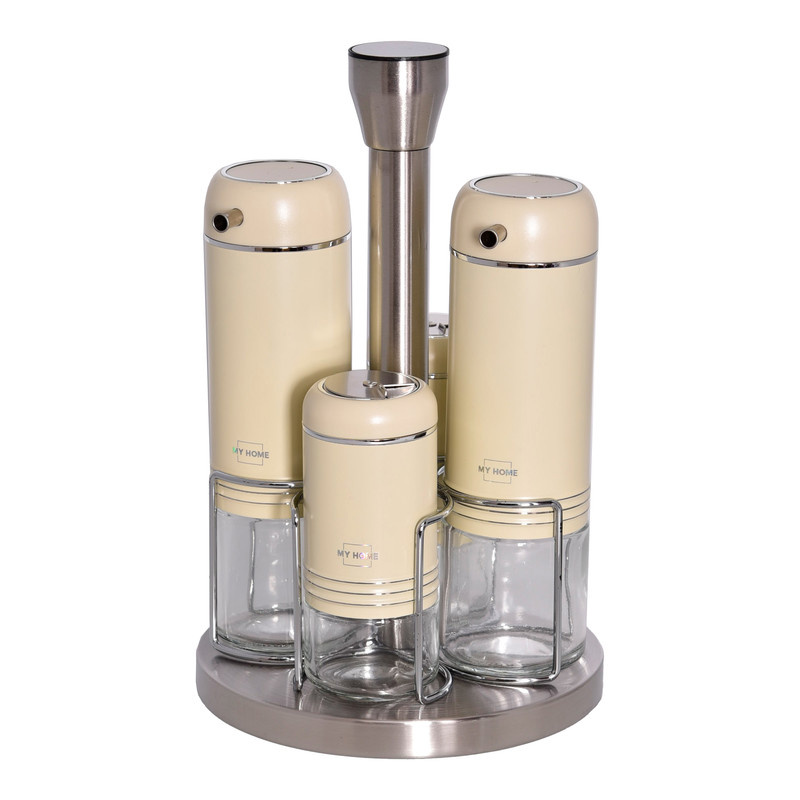 ست آبلیموخوری و نمک پاش MY HOME طرح گرد مجموعه 4 عددی ست آبلیموخوری و نمک پاش MY HOME طرح گرد مجموعه 4 عددی