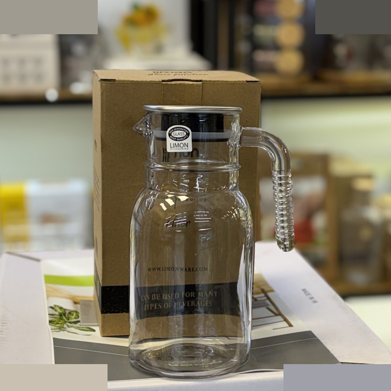 پارچ لیمون مدل شیشه ای درب استیل کد H2349 پارچ لیمون مدل شیشه ای درب استیل کد H2349