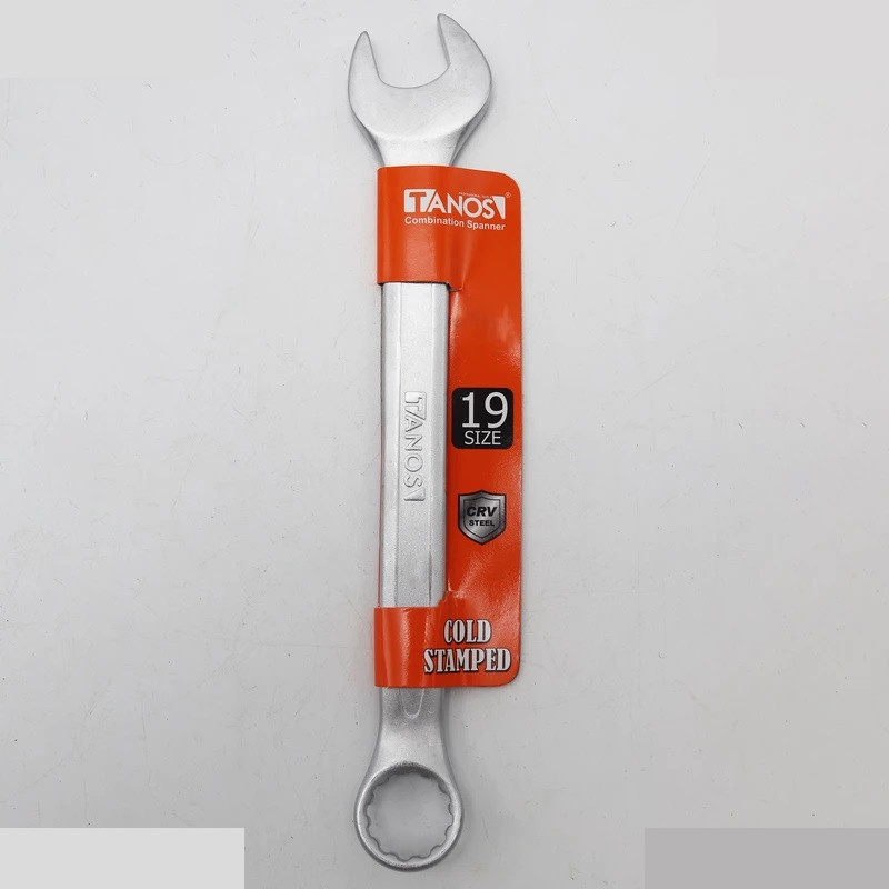 آچار یکسر تخت و یکسر رینگی تانوس مدل SMT-TANS-19-ring-takht سایز 19 میلی متر