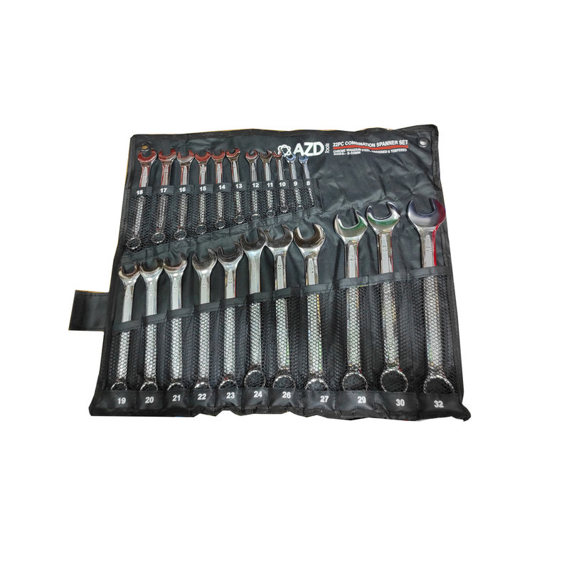 آچار یکسر تخت و یکسر رینگی ای زد دی  مدل SMT-22PCS-INDIA-COMBIMATIONSPANNER Lمچموعه 22 عددی