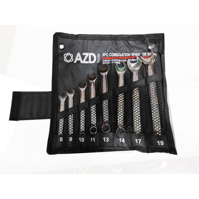 آچار یکسر تخت و یکسر رینگی  ای زد دی مدل SMT-SZD-11PCS-INDIATOOLS مجموعه 8 عددی