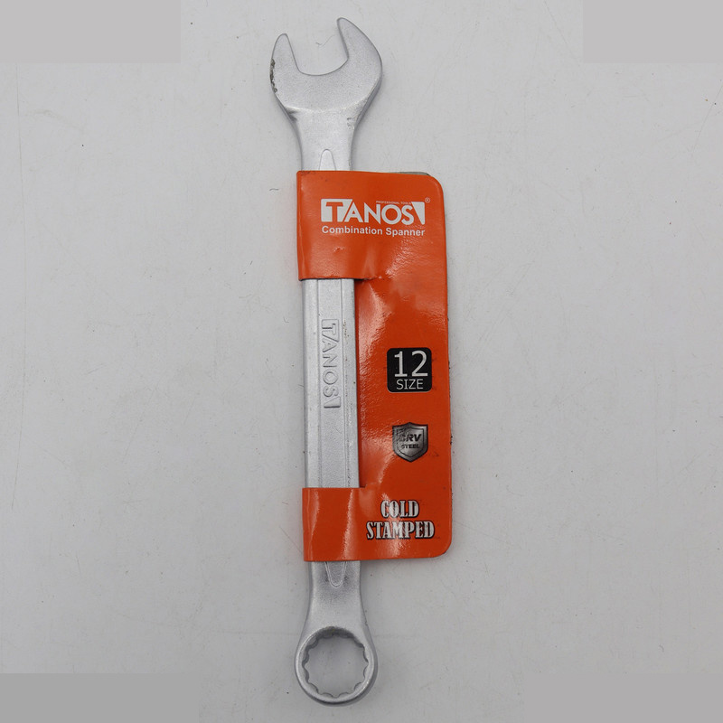 آچار یکسر تخت و یکسر رینگی تانوس مدل SMT-TANOS-12MM-TAKHT-RING سایز 12 میلی متر