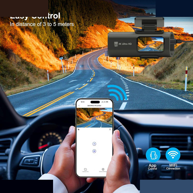 دوربین ثبت وقایع خودرو اتوویژن مدل OK309-4K+WiFi به همراه دوربین عقب دوربین ثبت وقایع خودرو اتوویژن مدل OK309-4K+WiFi به همراه دوربین عقب