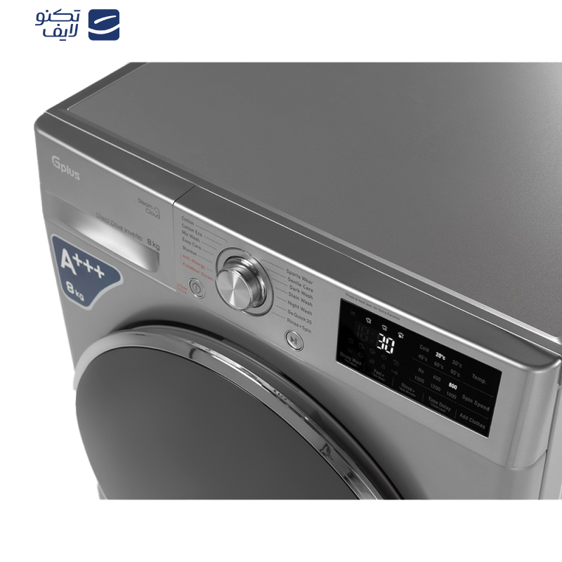 ماشین لباسشویی اتوماتیک جی پلاس مدل GWM-P88S ظرفیت 8 کیلوگرم ماشین لباسشویی اتوماتیک جی پلاس مدل GWM-P88S ظرفیت 8 کیلوگرم