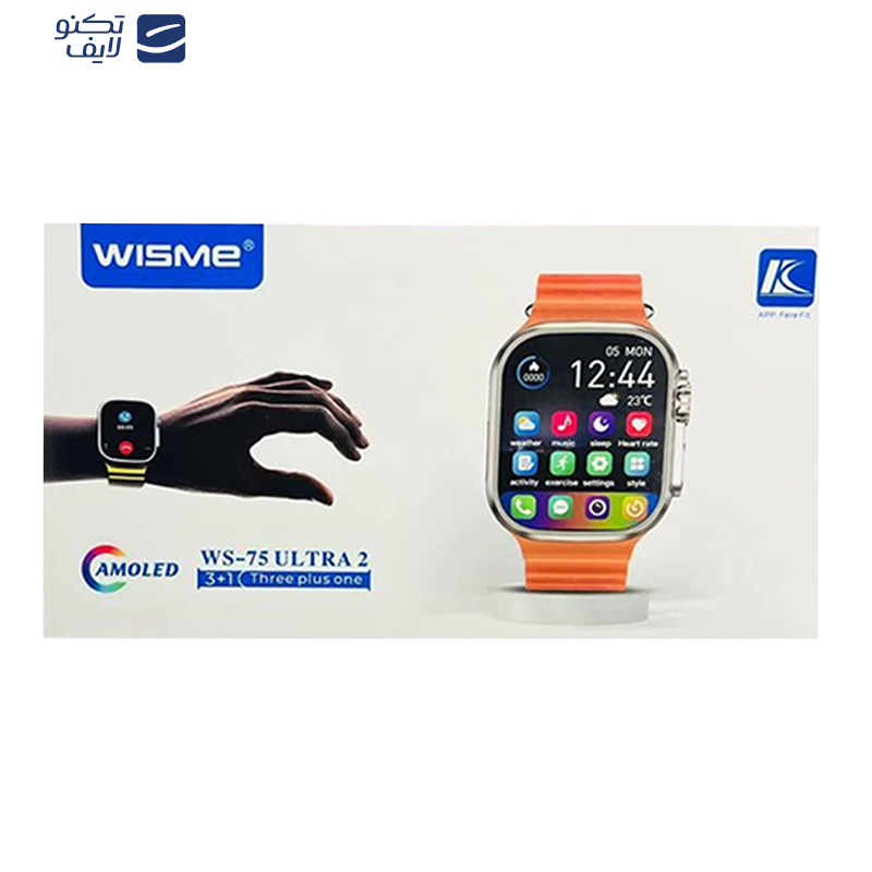 ساعت هوشمند مدل WS 75 ULTRA 2 دارای قابلیت های کنترل سطح اکسیژن خون، کنترل موسیقی (Music Player)، صفحه نمایش لمسی، صفحه نمایش رنگی، قابلیت تغییر طرح ساعت یا تم بند سیلیکون ساعت هوشمند مدل WS 75 ULTRA 2 دارای قابلیت های کنترل سطح اکسیژن خون، کنترل موسیقی (Music Player)، صفحه نمایش لمسی، صفحه نمایش رنگی، قابلیت تغییر طرح ساعت یا تم بند سیلیکون