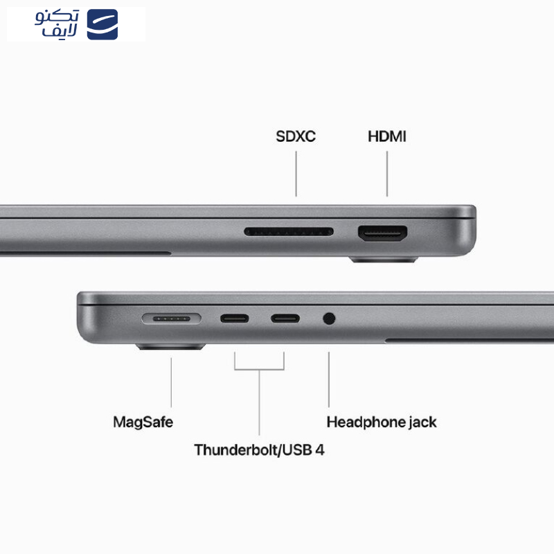 لپ تاپ 14.2 اینچی اپل مدل MacBook Pro MTL83 2023 LLA-M3-8GB RAM-1TB SSD لپ تاپ 14.2 اینچی اپل مدل MacBook Pro MTL83 2023 LLA-M3-8GB RAM-1TB SSD