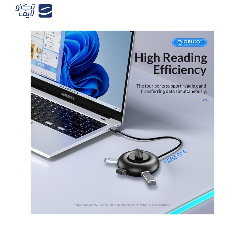 هاب 4 پورت USB-A اوریکو مدل YXR2-C3 هاب 4 پورت USB-A اوریکو مدل YXR2-C3