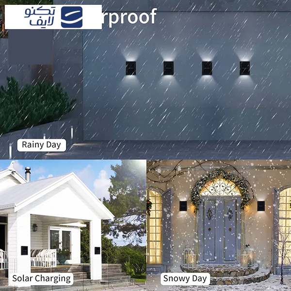 چراغ پارکی خورشیدی سولونیکس مدل  4LED-Solar-Wall Lamp مجموعه 6 عددی  چراغ پارکی خورشیدی سولونیکس مدل  4LED-Solar-Wall Lamp مجموعه 6 عددی
