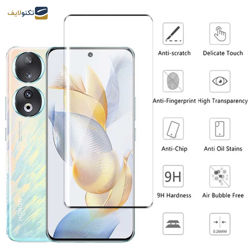 محافظ صفحه نمایش بوف مدل FullGlue-Max مناسب برای گوشی موبایل آنر 90 / 90 Pro محافظ صفحه نمایش بوف مدل FullGlue-Max مناسب برای گوشی موبایل آنر 90 / 90 Pro