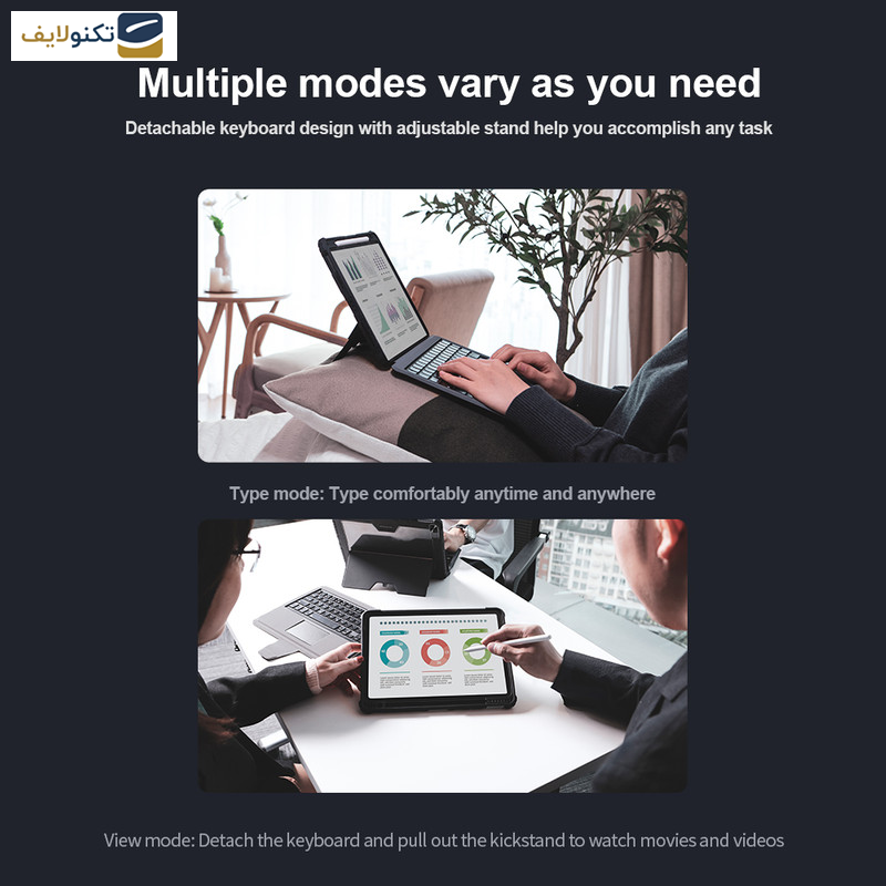 کیف کلاسوری کیبورد دار نیلکین مدل Bumper Combo Keyboard مناسب برای تبلت اپل iPad Air 13 2024 / iPad Pro 12.9 2022 / 2021 / 2020 کیف کلاسوری کیبورد دار نیلکین مدل Bumper Combo Keyboard مناسب برای تبلت اپل iPad Air 13 2024 / iPad Pro 12.9 2022 / 2021 / 2020