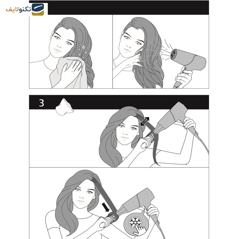 سشوار حرفه ای فیلیپس مدل BHD500 سشوار حرفه ای فیلیپس مدل BHD500