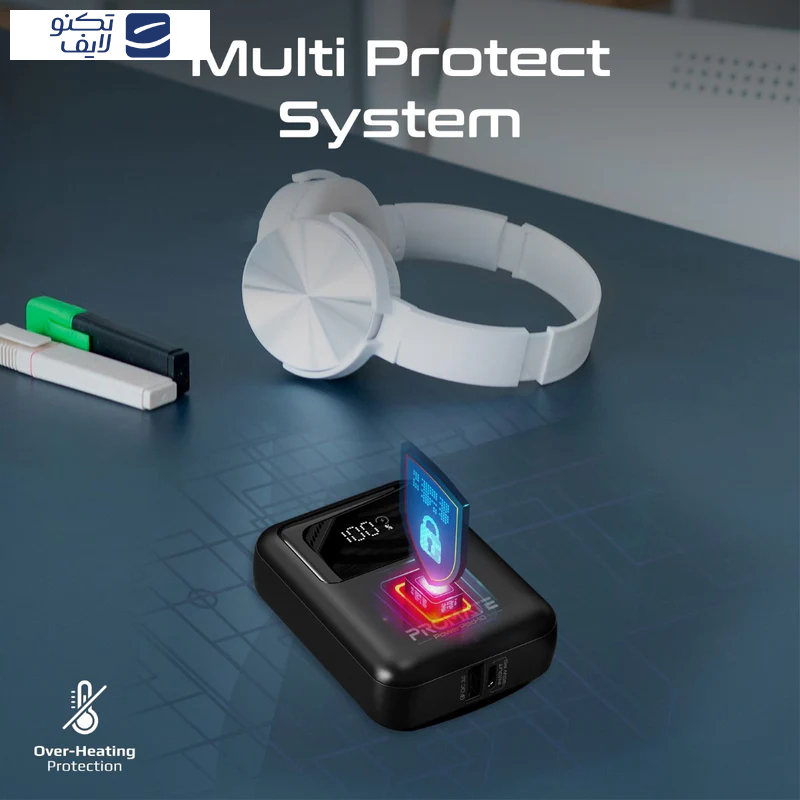 پاوربانک پرومیت مدل POWERPOD-10.BLK ظرفیت ۱۰۰۰۰ میلیآمپرساعت  پاوربانک پرومیت مدل POWERPOD-10.BLK ظرفیت ۱۰۰۰۰ میلیآمپرساعت