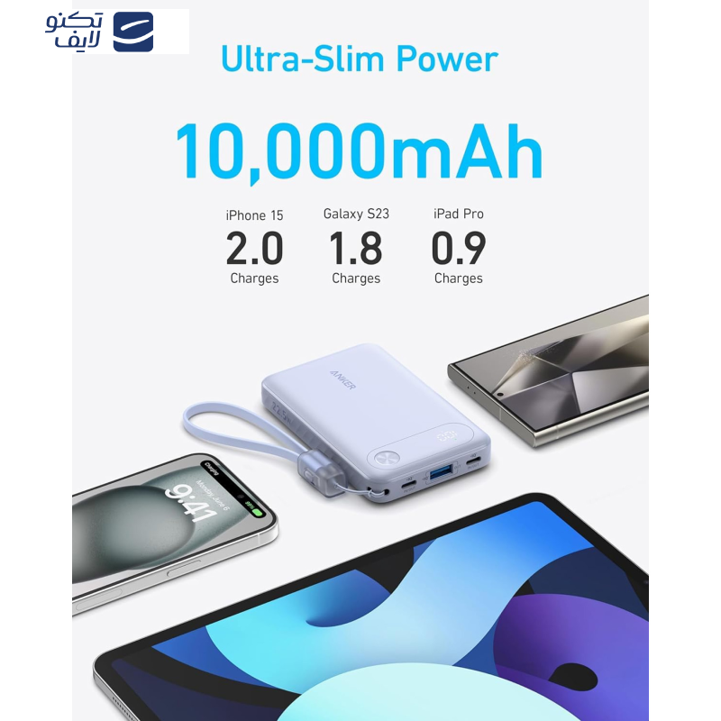 پاوربانک انکر مدل A1388 ظرفیت 10000 میلی آمپر ساعت پاوربانک انکر مدل A1388 ظرفیت 10000 میلی آمپر ساعت