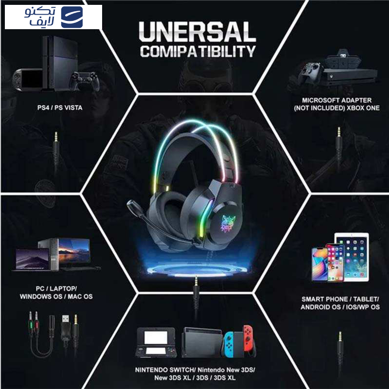 هدست مخصوص بازی اونیکوما مدل X26 هدست مخصوص بازی اونیکوما مدل X26