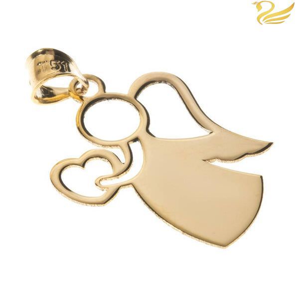 پلاک طلا 18عیار طرح فرشته و قلب پلاک طلا 18عیار طرح فرشته و قلب