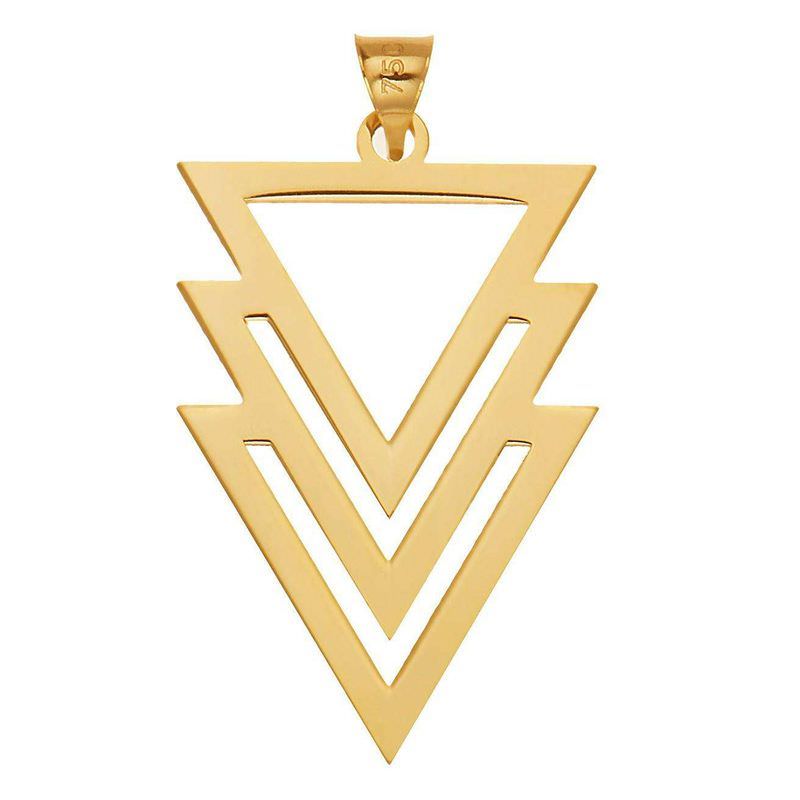 پلاک طلا 18عیار زنانه طرح مثلث هرم پلاک طلا 18عیار زنانه طرح مثلث هرم