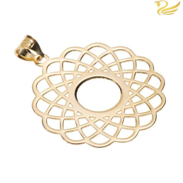 پلاک طلا 18عیار طرح دایره اسلیمی پلاک طلا 18عیار طرح دایره اسلیمی