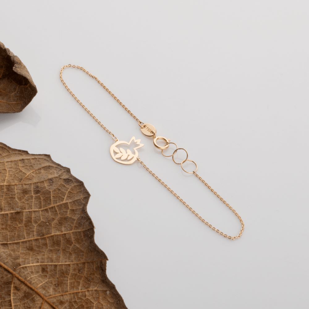 دستبند طلا 18عیار انار و گندم دستبند طلا 18عیار انار و گندم